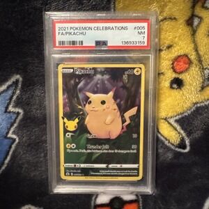 2021 POKEMON CELEBRATIONS #005 FULL ART/PIKACHU PSA 7